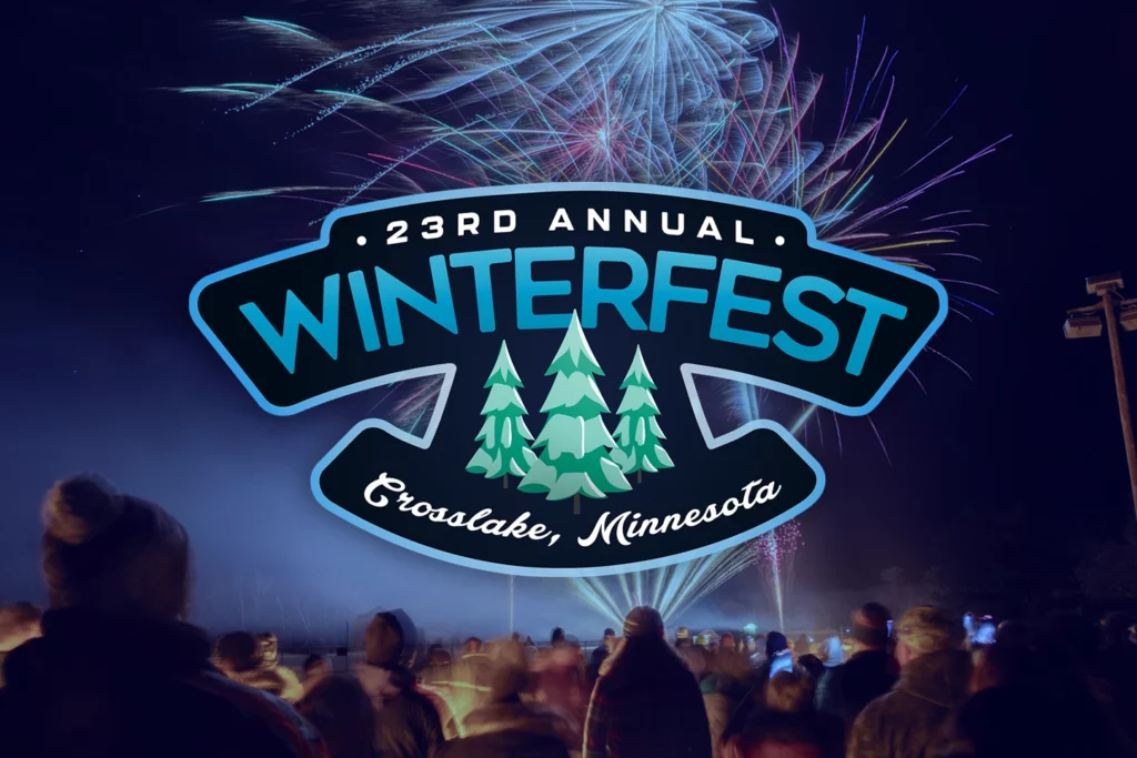 Crosslake WinterFest photo and Logo Save the Date